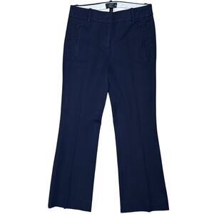 J. Crew Teddie Trousers Dress Pants Navy Blue Size 00 Preppy Minimalist NWOT